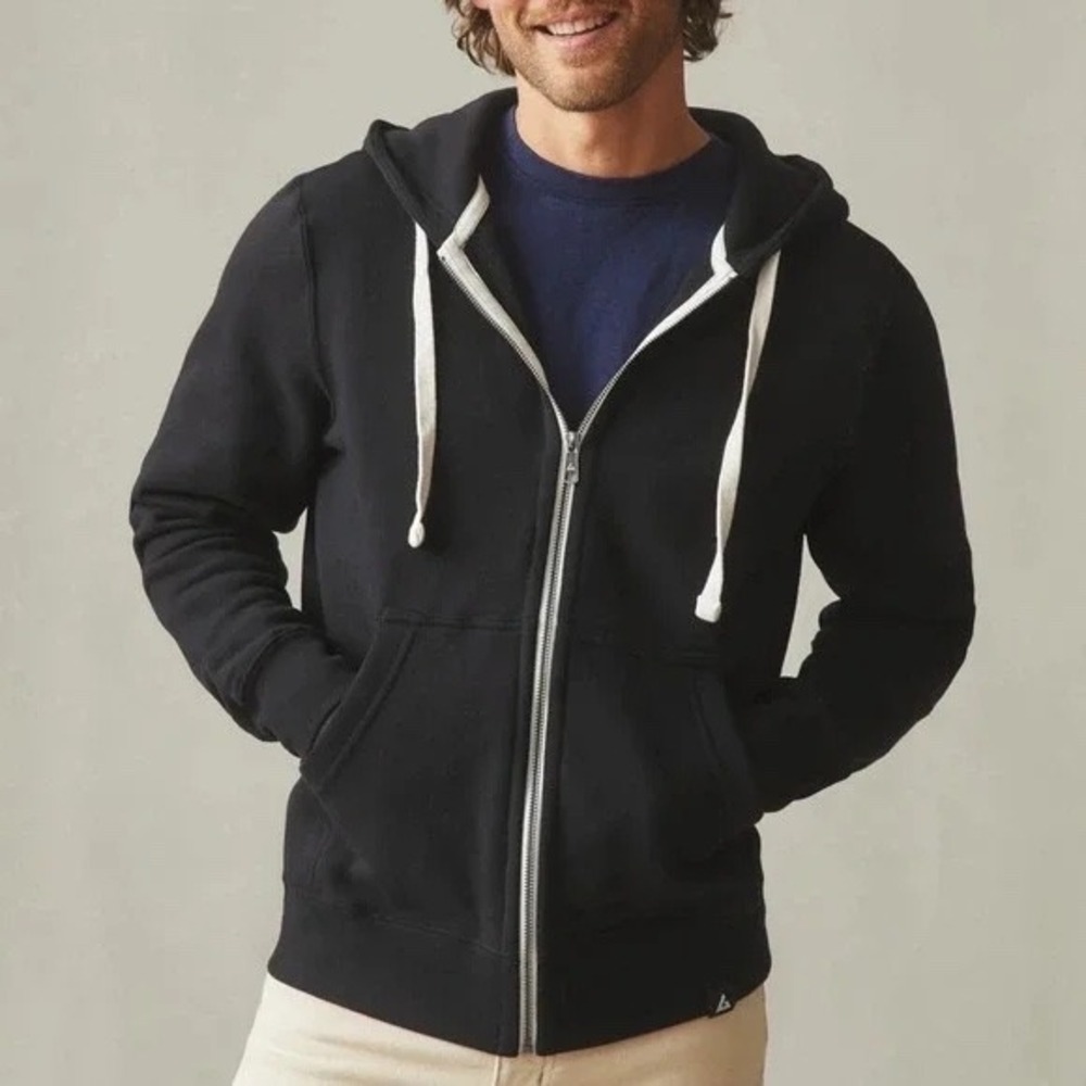 Men's Black Zip-Up Hoodie